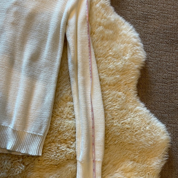 AUTHENTIC BEBE pre-owned LOGO LONG Sleeve white SWEATER TOP SIZE M - Picture 5 of 9